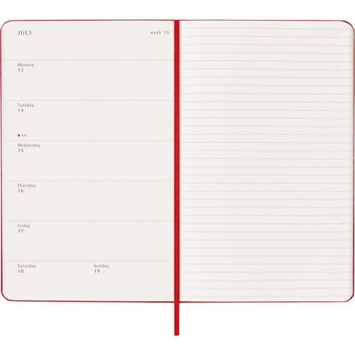 Moleskine Diary 12 Month Weekly + Notes HC Large Scarlet Red 2026