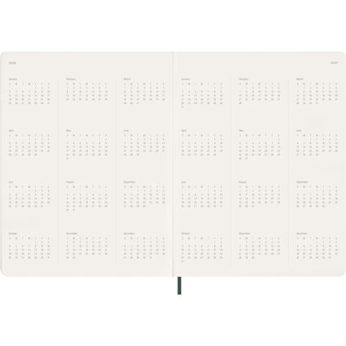 Moleskine 13 Month Essential Planner SC Weekly Vertical XXL Myrtle Green 2026