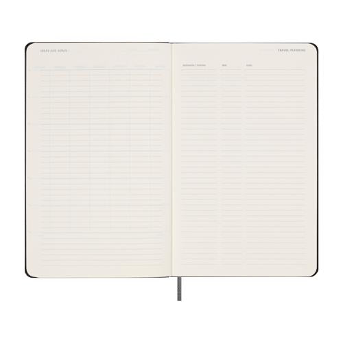 Moleskine Undated Planner Weekly + Notes Large Black