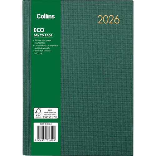 Collins Eco A51 Day Per Page Diary 2026