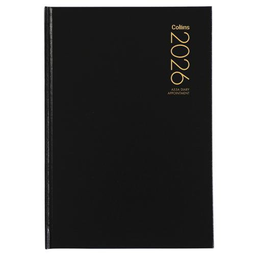 Collins Diary A53A Black Appointment 2026