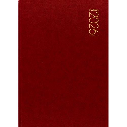 Collins Diary A43 Red 2026