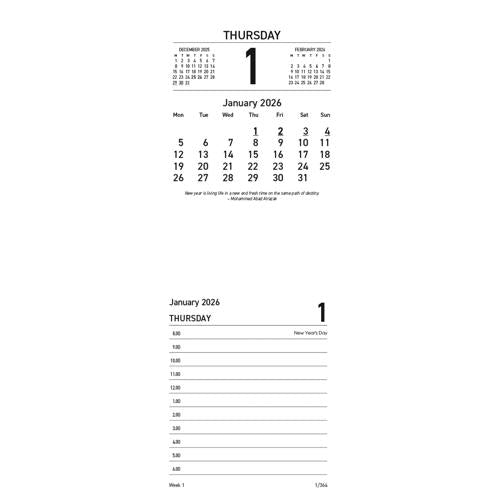 Collins Calendar Refill 13H Top Opening 2026