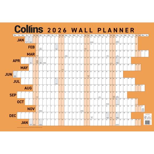 Collins Wallplanner A3 Unlaminated 2026