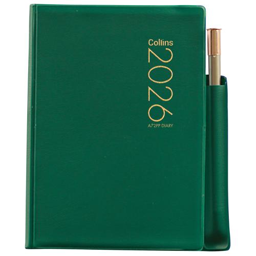 Collins Diary A72PP Green With Pencil 2026