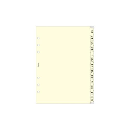 Filofax Organiser Refill A5 Index A-Z (2) Letters/Tab Cotton Cream