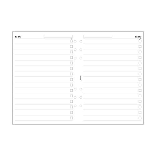 Filofax Organiser Refill A5 To Do List White