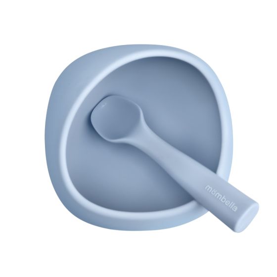 Silicone Suction Bowl - Light Blue - Mombella