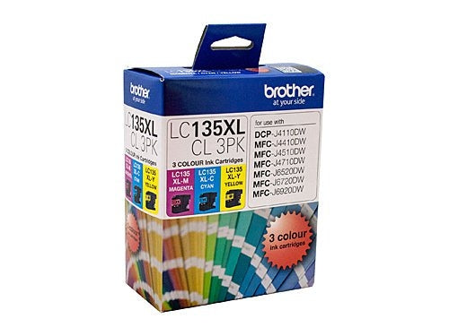 LC135 / LC 135XL / LC135XLCL Colour Brother Original Cartridge 3's Pack