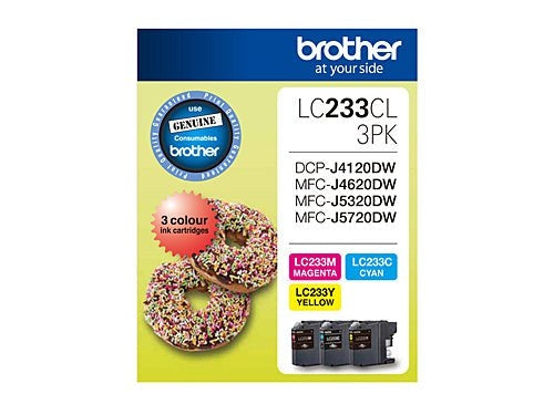 LC233 / LC 233 / LC233CL3PK Brother Original Cartridge