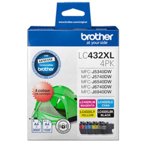 Brother LC432XL Original 4 Colour Ink (B, C, M, Y)