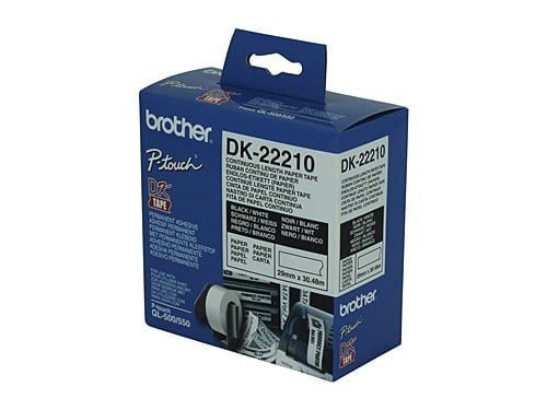 Brother DK 22210 P-Touch Paper Tape 29mm x 30mt