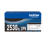 Brother TN2530XL Genuine Black Toner, 2's pack