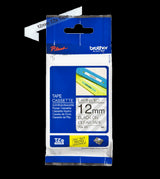 Brother TZe131 12mm TZ Tape Black on Clear x 8 Metres