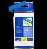 Brother TZe555 24mm TZ Tape White on Blue