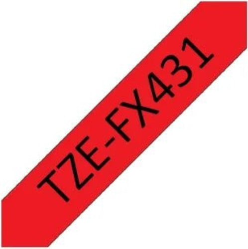 Brother TZEFX431 Black on Red Tape