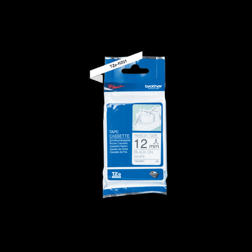 Brother Tape Blk on White TZER231