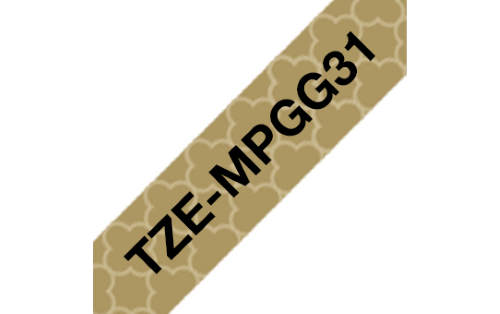 Brother TZeMPGG31 12mm Tape Black on Gold