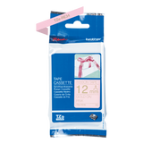 Brother TZeRE34 12mm Non Adhesive Ribbon Gold on Pink