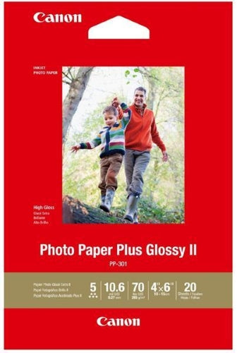 Canon Glossy II Photo Paper 6" x 4" 275gsm x 20 Sheets