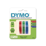 Dymo Embosser Tape 9mm x 3m, Assorted Pack of 3
