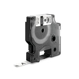 Dymo 18482 Rhino Permanent Polyester Label, 9mm x 5mt, Black on White