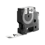 Dymo 18489 Rhino Nylon Labels, 19mm x 3.5mt, Black on White