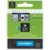 Dymo D1 Tape 12mm Black on Clear (45010)