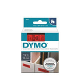 Dymo D1 Tape 12mm Black on Red (45017)