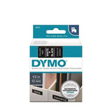 Dymo D1 Tape 12mm White on Black (45021)
