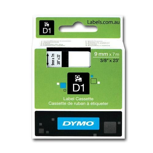 Dymo D1 Tape 9mm Black on Clear (40910)