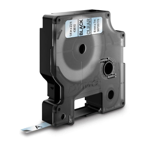 Dymo Black on Clear 6mm x 7m Label Tape
