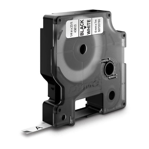 Dymo D1 Black on White 6mm x 7m Label Tape