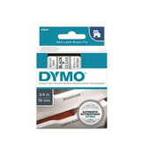 Dymo D1 Tape 19mm Black on Clear (45800)