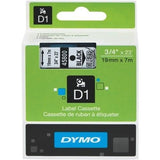 Dymo D1 Tape 19mm Black on Clear (45800)