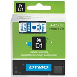 Dymo D1 Tape 19mm Blue on White (45804)