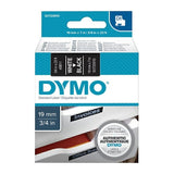 Dymo White on Black 19mm x 7m Label Tape