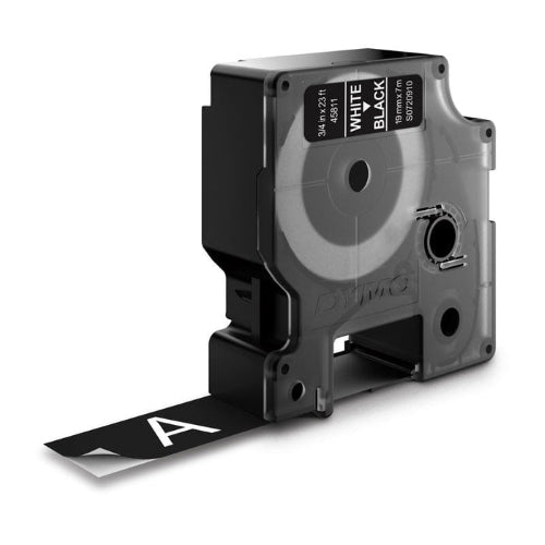 Dymo White on Black 19mm x 7m Label Tape
