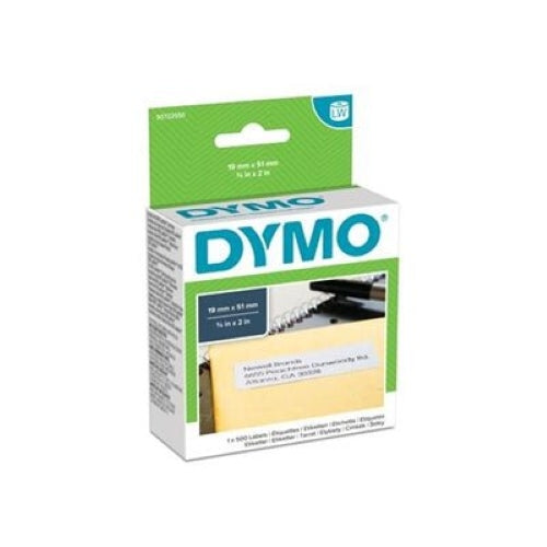 Dymo LW 19mm x 51mm Removable White Labels (11355)
