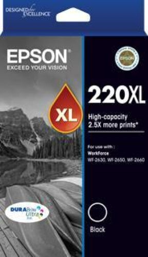 Epson 220 / 220XL Black High Capacity Original Cartridge
