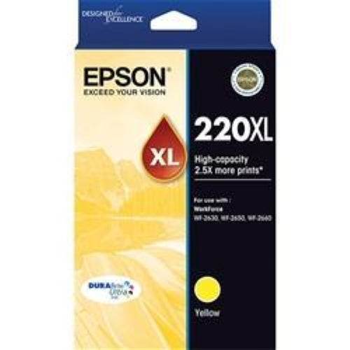 Epson 220 / 220XL Yellow High Capacity Original Cartridge