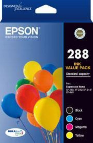 Epson 288 DuraBrite Ultra Original Cartridge Value Pack - CMYK