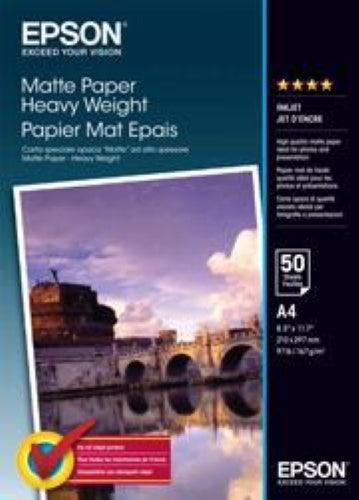 Epson Matte 167gsm Inkjet Paper A4 x 50's