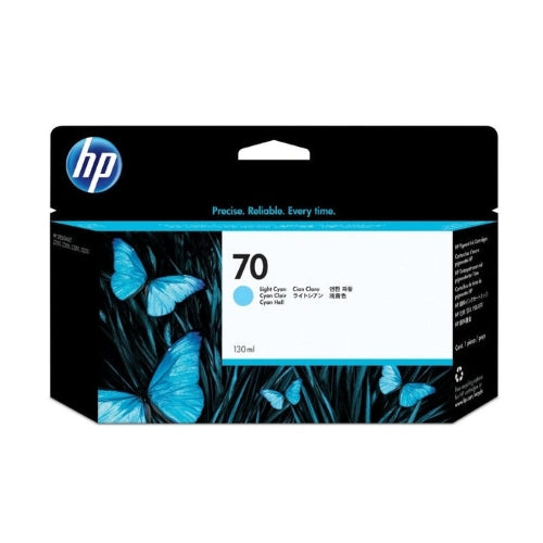 HP 70 Light Cyan Genuine Ink, 130ml (C9390A)