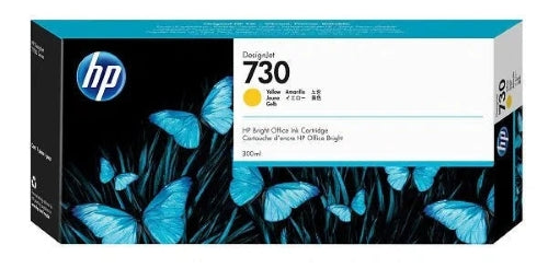 HP 730 DesignJet Yellow Genuine Ink Cartridge, 300ml (P2V70A)