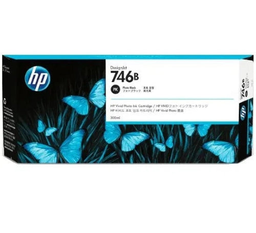 HP 746B Photo Black Genuine Ink Cartridge, 300ml (3WX35A)