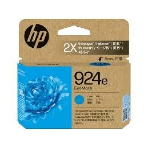 HP 924e Cyan Genuine Ink Cartridge (4K0V7NA)