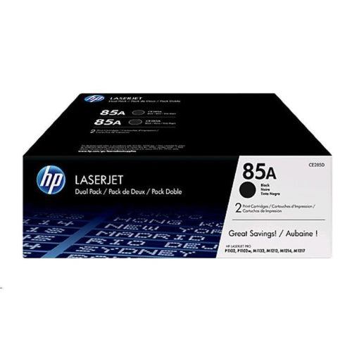 HP 85A / CE285AD Black Original Toner - Twin Pack
