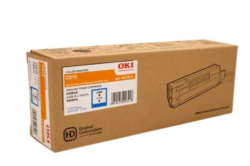 Oki C610 / C 610 Original Cyan Toner