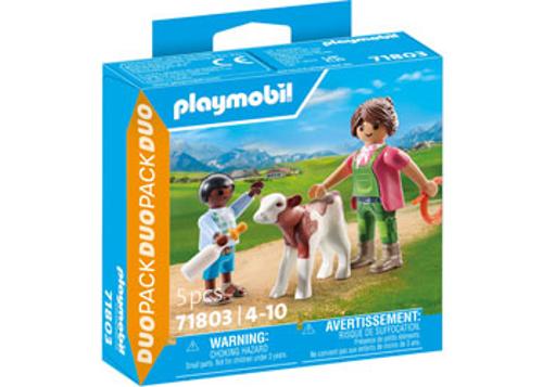 Playmobil - Farmer with Calf
